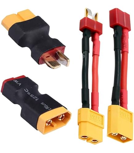 RC Battery Adapter (2 Pack): Deans Style T-Plug Male To XT60 Female Connectors – Shome-auto