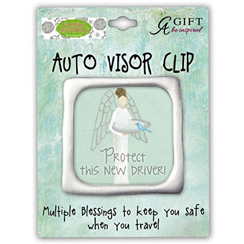Cathedral Art KVC420 Protect New Driver Auto Visor Clip, 2-Inch