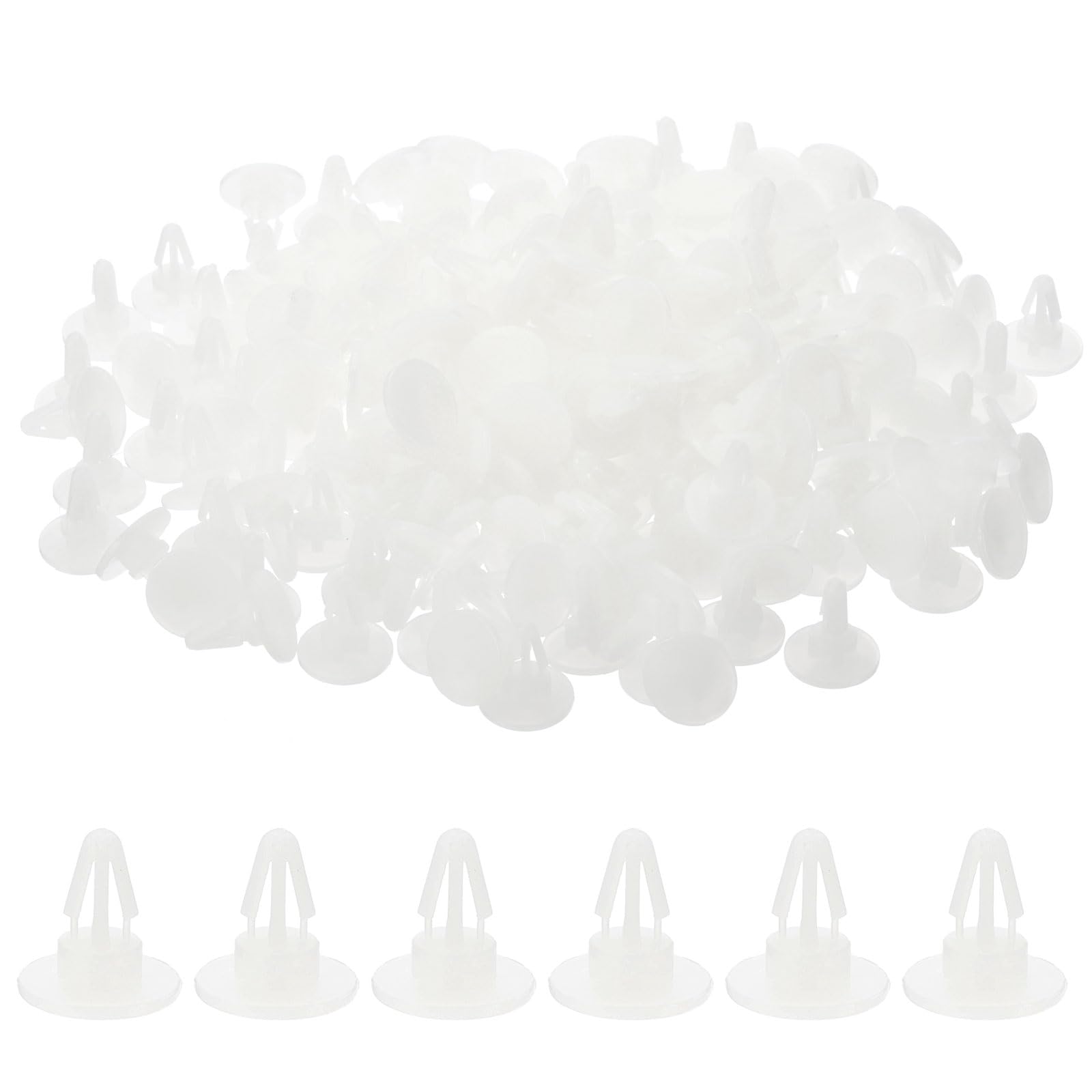 PATIKIL PCB Support Spacer, 200Pack 2mm/0.2" Supporting Height PCB Standoff Isolation Board Stand Column Flat Head Plastic Support for PCB PC Board, White