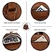Mynos Women Backpack Purse Leather Handbag Bag Ladies Rucksack Travel Tote Shoulder Bag (Brown)