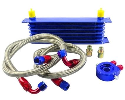 Kit Radiador de Aceite Oil cooler 7 Filas Universal: Amazon.es ...