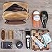Polare Vintage Full Grain Leather Handmade Travel Toiletry Bag for Men - Dopp Kit - Shaving Kit with YKK Metal Zippers A-Brown