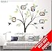 OMH Oh My Home Wall Decal Family Tree Wall Art Decor with Photo Frame, Love Quotes and Growth Chart for Kids
