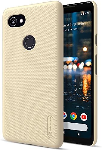 Google Pixel 2 XL Case Nillkin Slim Thin Back Cover Case with Anti Slip Frosted Finish and Screen Flim for Google Pixel 2 XL (Gold, Google Pixel 2 XL)
