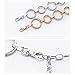 CLARA Womens Polished Metal Chain Belt O-Ring Waist Band Decorated Waist Belt for Loose Dress Sweater Blouse Shirt Silver, A-silver, One Size