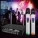 EIVOTOR 2-Channel Professional Portable VHF Wireless Microphone System with 2 Handheld Microphones for Karaoke Singing Machine, Home KTV Set (White A)