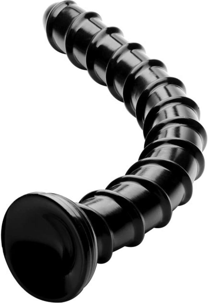 XR Brands Hosed Swirl Thick Anal Snake Dildo, 18-Inch - Image 3