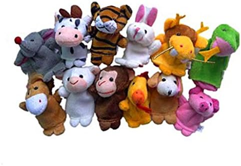 Lovely 12 Chinese Zodiac Animal Finger Puppets Set,Tosangn Cotton blended Lovely Funny Animal Finger Doll Children Gift