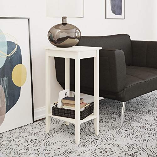 DHP Rosewood Tall End Table, Simple Design, Multipurpose Small Space