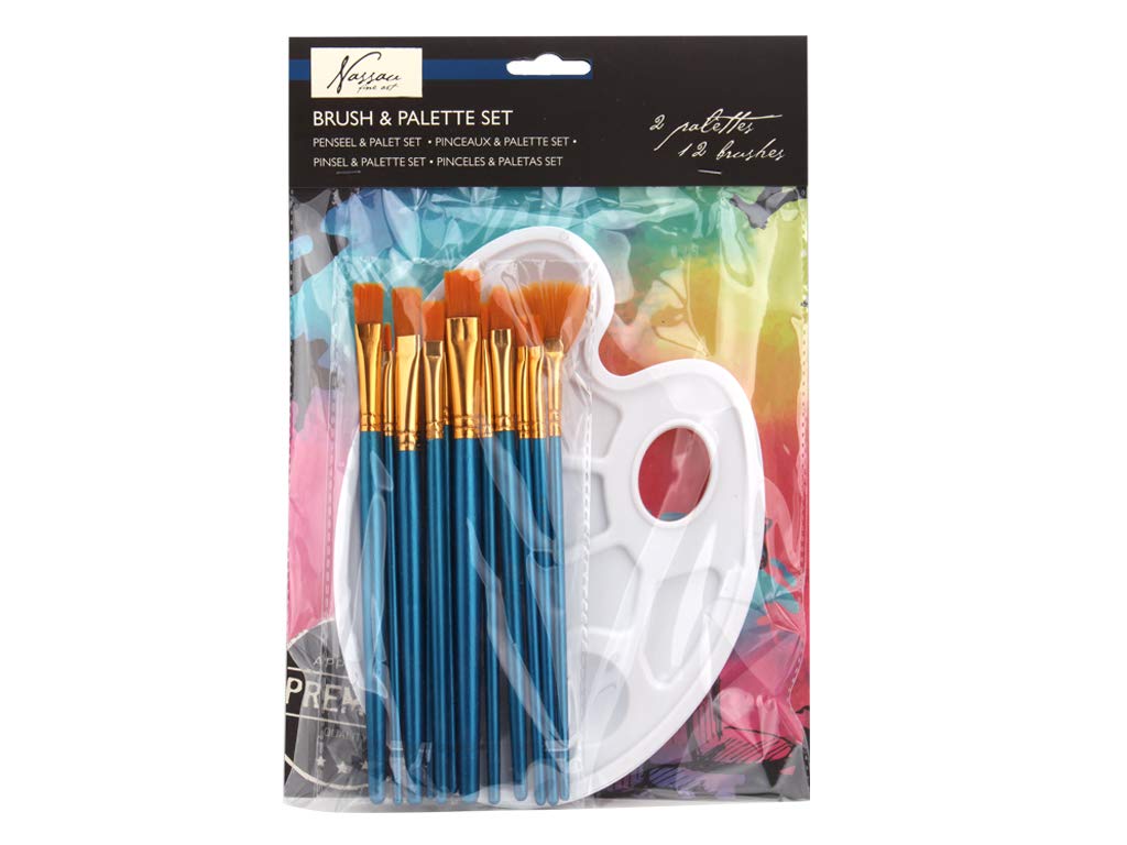 Art Sensations Nassau Fine Art AR0805/GE Brush Palette Set, White, Normal