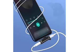 2-in-1 USB C to 3.5mm Headphone Jack Adapter, Charger and Audio Dongle with Mic Support for Phones