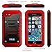 iPhone 5 / 5S / SE Waterproof Case, CarterLily Underwater Full Body Heavy Duty Built-in Screen Snowproof Shockproof Dropproof Tough Rugged Hybrid Hard Military Cover iPhone 5 5S SE (Red)