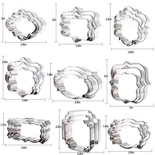 Plaque Frame Cookie Cutters Set Different Frames Plaque and Tiles