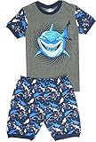 Babypajama Little Boys' Shark Short Pajama Set 2 Piece T-Shirt & Pants Size 5 Years