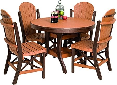 Amazon Com Poly Lumber Patio Furniture Set Including 1 Round