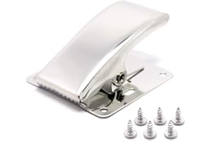 LVOERTUIG Fish Fillet Clamp, Stainless Steel Fish Tail Clip Deep-Jaw Fishing Grip with 6 Screws for Cleaning Table Bait Board, Fish Cleaning Tool