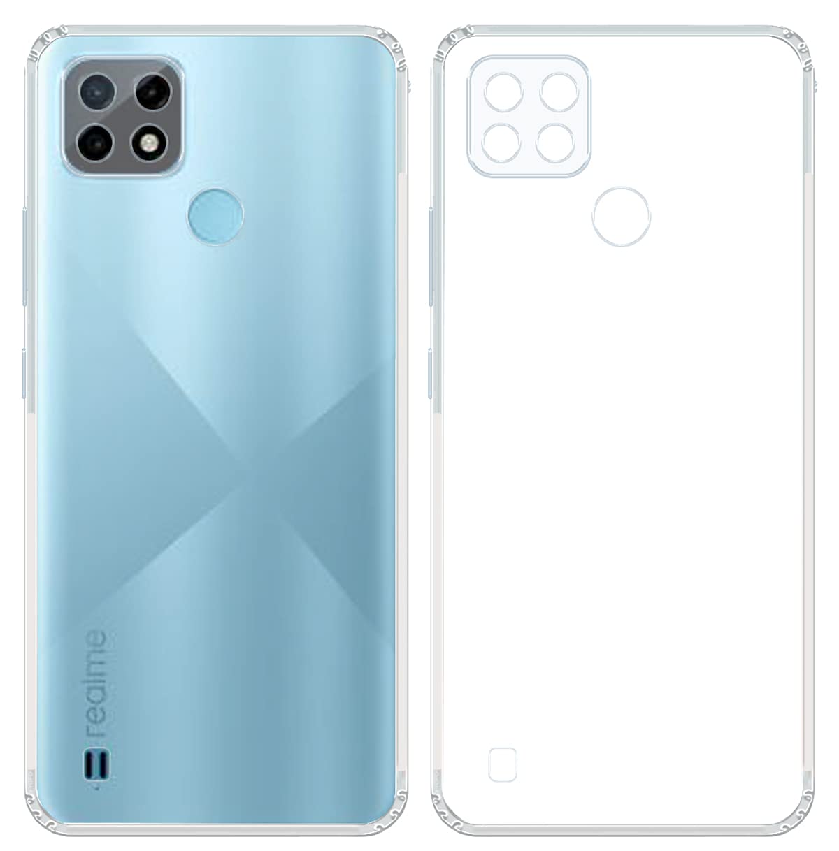 Sunrive Cover compatibile con Realme C21,Custodia Case in molle matte Morbida Flessibile Antigraffio protettiva back Case(Lupo,Luna,Stelle)+1 x Cordino Universale