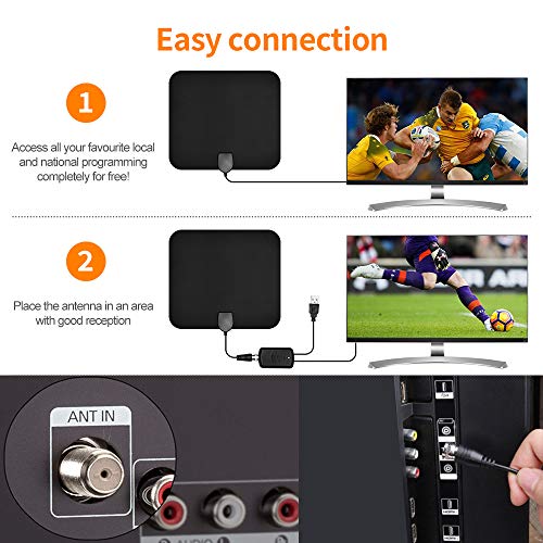 Nicerpro TV Antenna Plug - Play Indoor Digital TV Antenna - Amplifier Signal Booster Freeview HDTV C - //coolthings.us