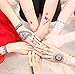 DaLin 6 Sheets Henna Temporary Tattoos Stickers Lace Tattoos for Girls Women Wedding Necklace Bracelets Patterns Black Tattoo