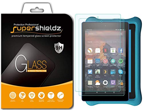 (2 Pack) Supershieldz for All New Fire 7 and Fire 7 Kids Edition Tablet 7 inch (9th and 7th Generation, 2019 and 2017 Release) Tempered Glass Screen Protector, Anti Scratch, Bubble Free