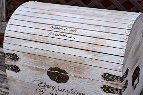 Lockable Secured Distressed Card Box - Rustic Wedding Decor - Wedding Card Box - Rustic Wedding Card Box - Wedding Chest - Card Holder