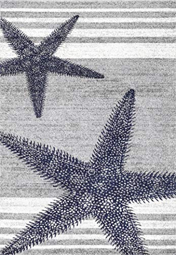 nuLOOM-Thomas-Paul-Starfish-Area-Rug-4-Feet-x-6-Feet-Grey nuLOOM Thomas Paul Starfish Area Rug, 4 Feet x 6 Feet, Grey