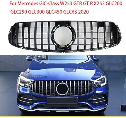 Abs Front Bumper Grill For Mercedes Glc Class W253 X253 Glc0 Glc250 Glc300 Glc450 Glc63 Gtr Gt R Style Grill With Camera Hole Black Buy Online At Best Price In Uae