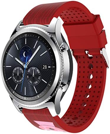 Sansee Replacement Strap Compatible with Samsung Gear S3 Frontier Silicone Strap, Classic Comfortable Christmas Elderly Silicone Replacement Wristband Straps