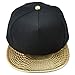 Samtree Unisex Snapback Hats,Adjustable Hip Hop Flat Brim Baseball Cap (02-Gold & Black)