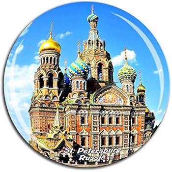 Savior on the Spilled Blood St. Petersburg Russia Fridge Magnet 3D Crystal Glass Tourist City Travel Souvenir Collection Gift Strong Refrigerator Sticker