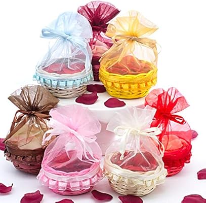 light blue gift basket