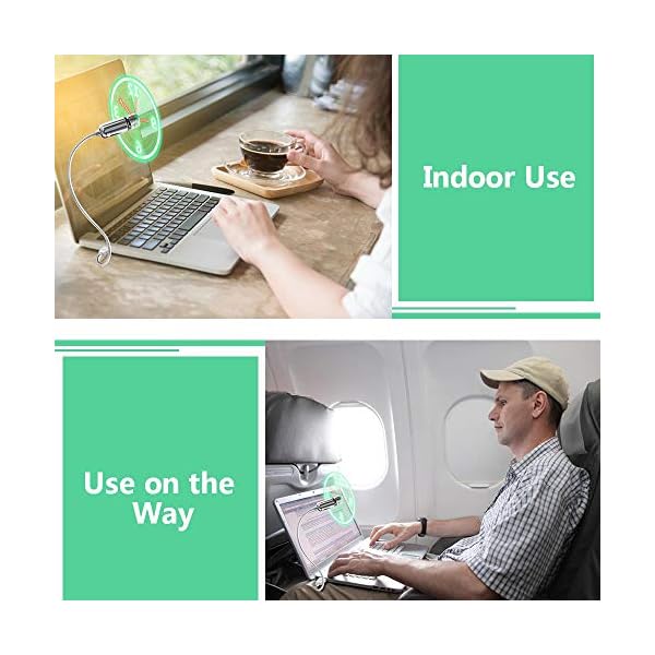 USB-LED-Fan-HuiHeng-Mini-LED-Clock-Fan-with-Flexible-Gooseneck-Personal-Silent-Laptop-Fan-USB-Powered-for-Home-Office huiheng USB LED Fan, Mini LED Clock Fan with Flexible Gooseneck, Personal Silent Laptop Fan USB Powered for Home Office