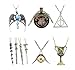 unbranded 9 packs Cosplay Pendant Necklaces Deathly Hallows Wizard Wands Golden Snitch
