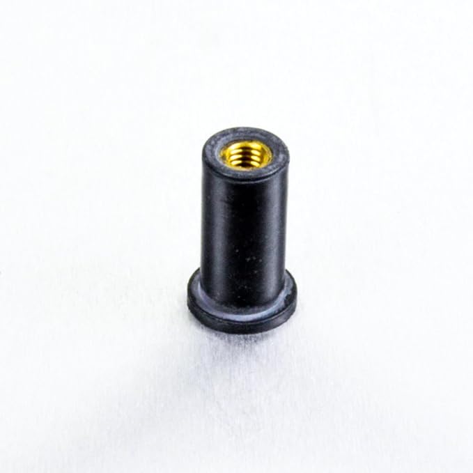 M6 x (1.0mm) Rubber Nut with Brass Insert 25mm Length Amazon.co.uk
