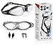 Swim Goggles | Swimming Goggles For Men Women Adults - Best Non Leaking Anti-Fog UV Protection Clear Vision - Free Goggle Case Nose and Ear Plugs Black Clear | U-FIT