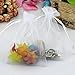 Wudygirl 100pcs Organza Bags 4X6 Gift Bags with Drawstring Jewelry Pouches for Party Wedding Favor Christmas Candy Baby Shower (White 4x6)