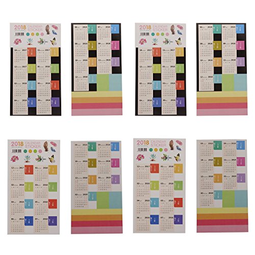 D-worthy 4 Sets 2018 Calendars Stickers, Self Adhesive Monthly Index Dividers Tabs for Planner Agenda Notebook Diary/ Bullet Journal /Agenda - Thumbnail 6