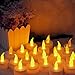 Novelty Place Longest Lasting Battery Operated Flickering Flameless LED Tea Light Candles (Pack of 24)