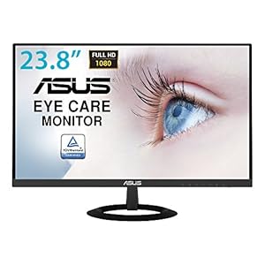 ASUS VZ249HE 24 Inch (23.8 Inch) Monitor, FHD (1920x1080), IPS, Ultra-Slim Design, HDMI, D-Sub, Flicker free, Low Blue…