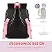 Vbiger Casual School Bag Children School Backpacks for Teen Girls Pink-black)