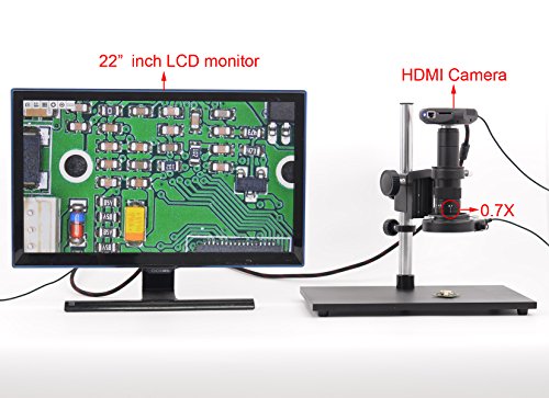 HAYEAR Monocular Max 180x Zoom C-Mount Glass Lens Adapter F/Industry Microscope Camera Objective - Thumbnail 6