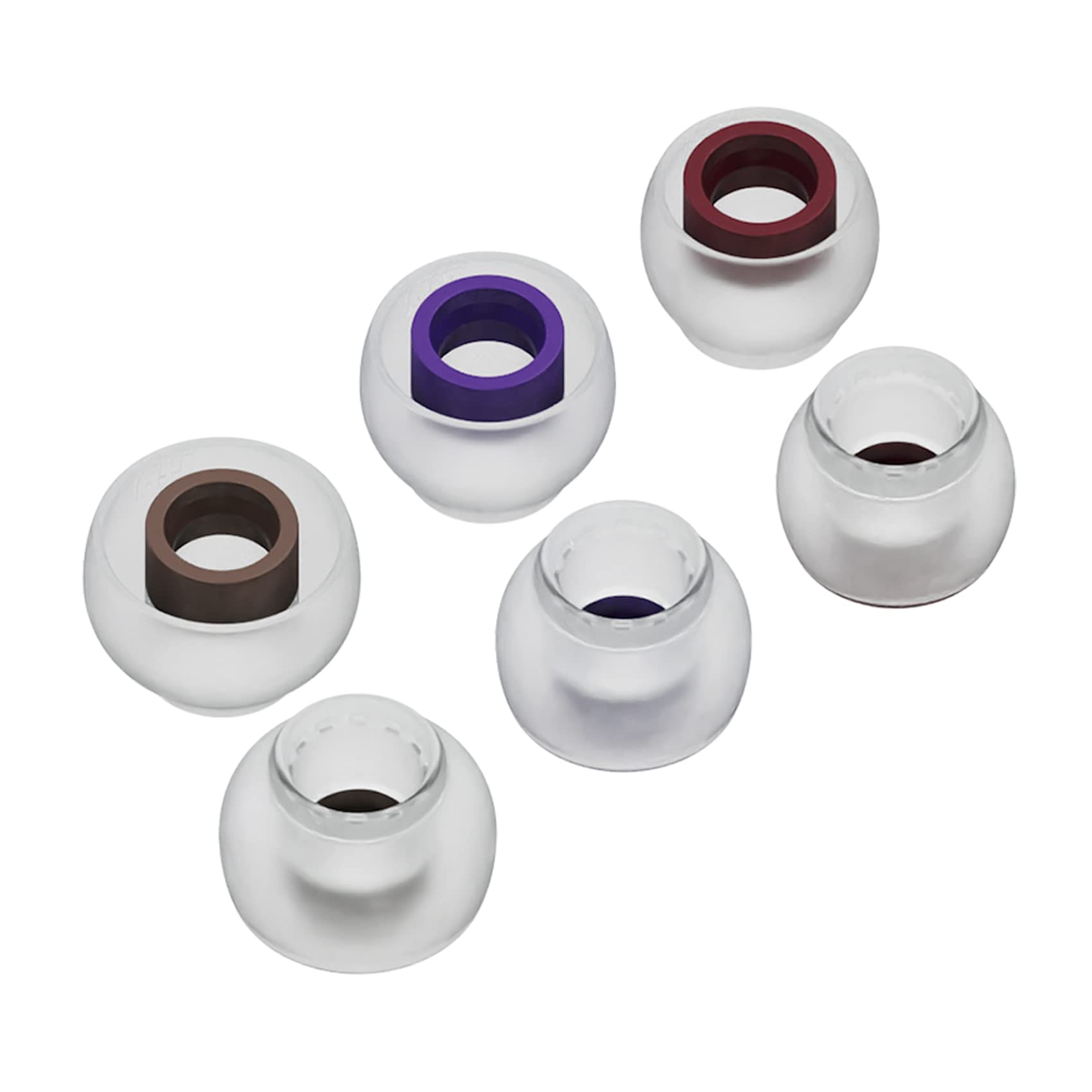 6 PCS/3 Pairs Replacement Earbud Tips Yinyoo TRI Clarion Silicone Ear Buds Tips Rubber Eartips 4.5mm- 5.5 mm Inner Nozzle for In Ear Headphone KZ ZS10 Pro (3 Colors, S/M/L)