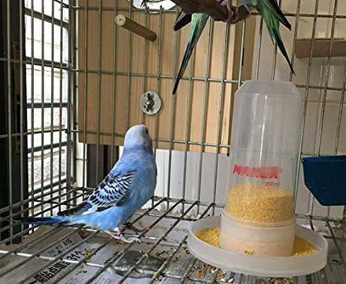 Bird Feeder Waterer, Bird Hamster Small Animal Feeder, Round Pet Water Bowl for Guinea pig Budgerigar Canary Cockatiel Finch Parakeet Food Container By Old Tjikko (water+feeder)