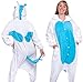 Silver Lilly Adult Pajamas - One Piece Cosplay Animal Costume (Blue Unicorn, M)