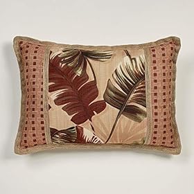 Touch of Class Key West Tropical Palm Tree Leaves - Oversized - Russet, Brown, Sage Green - Comforter Set - King Size… 517LaHv%2B tL