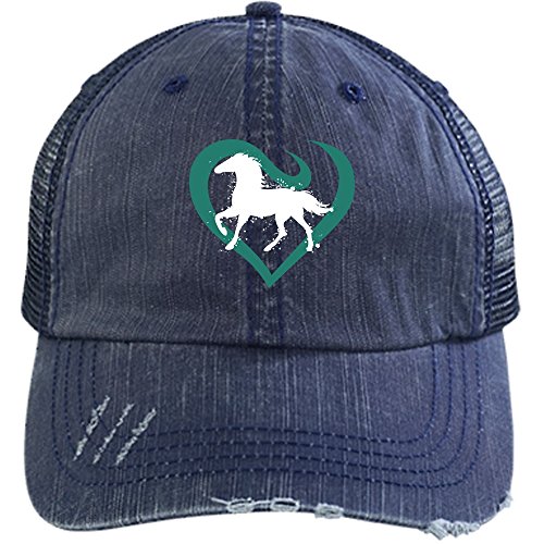 I Love My Horse Knit Cap, I'm A Horse Riding Hat (Trucker Cap - Navy)
