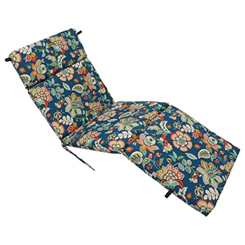 72-Inch By 24-Inch Patterned Polyester Outdoor Chaise Lounge Cushion 93475-Reo-64