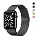 OSUVOX Compatible for IWatch Band, 38mm/40mm 42mm/44mm, Stainless Steel Loop Magnetic Band Compatible with Iwatch Series 5/4/3/2/1 (Black, 42mm/44mm)