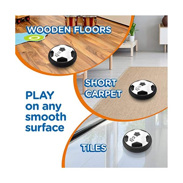 Let Loose Moose Hover Ball – Light Up Indoor Football 2 Pack w/ Foam Bumpers for 3-12 Year Old Boys and Girls – Games…