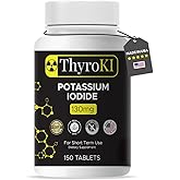 Premium Potassium Iodide Tablets 130 mg – Thyroid Support & Respiratory Health – YODO Naciente KI Pills | Fast-Dissolving Emergency Survival Iodine Supplement | Non-GMO | 150 Tablets | Made in USA